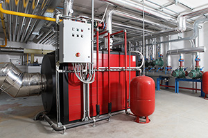 gas central heating installation